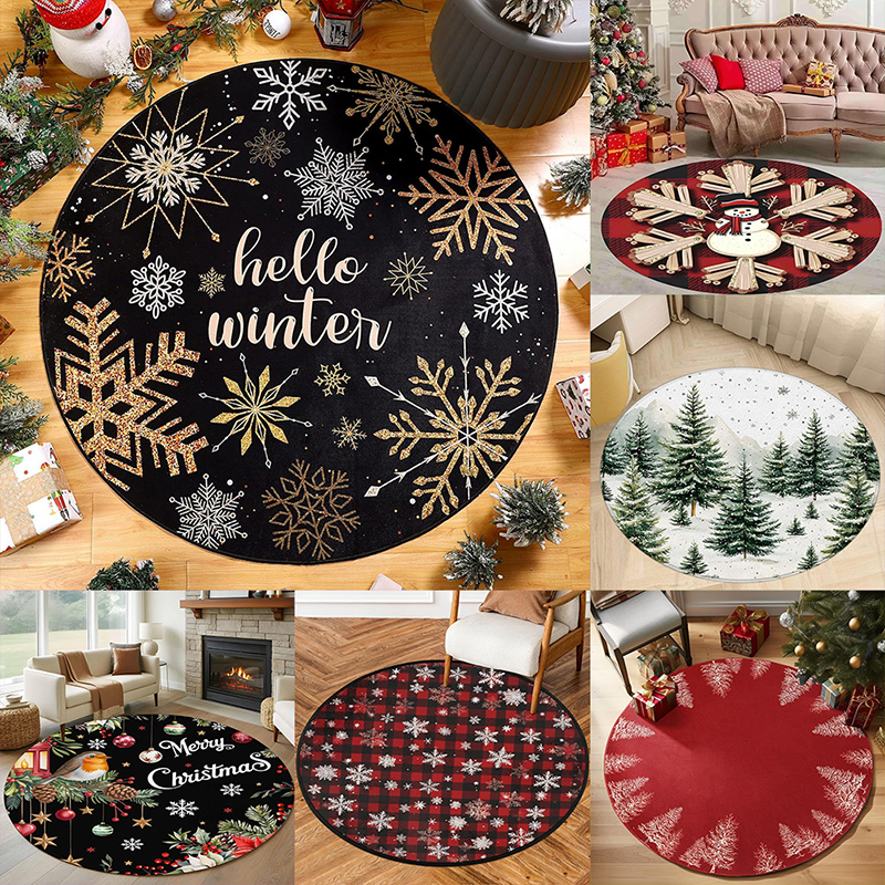 1pc Christmas round carpet: Sa - Home Bathroom Scene recensie en prijs
