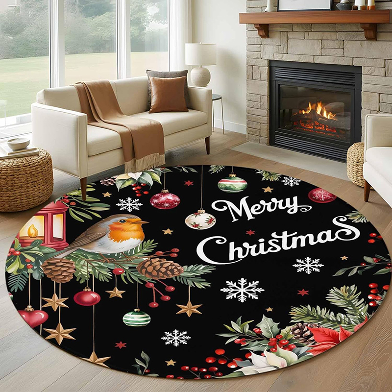 1pc Christmas round carpet: Sa - Home Bathroom Scene recensie en prijs