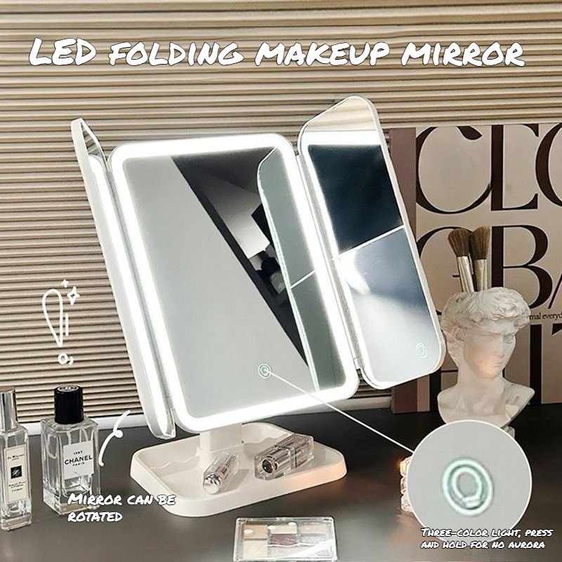 Dual Door 3-Fold Makeup Mirror - Home Goods Bathroom Mirrors recensie en prijs