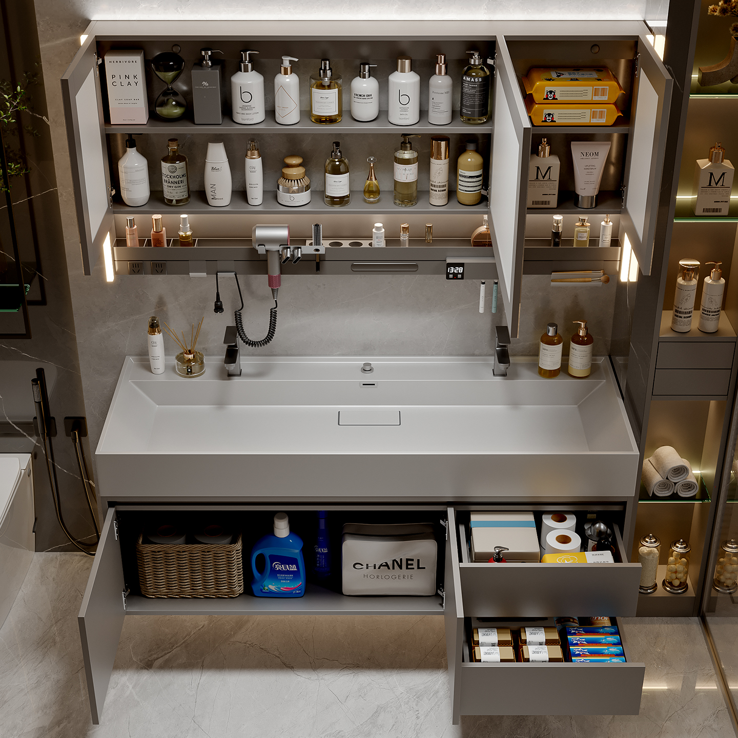 Drawers Paper Bathroom Cabinet - Home Bathroom Partition Wall recensie en prijs