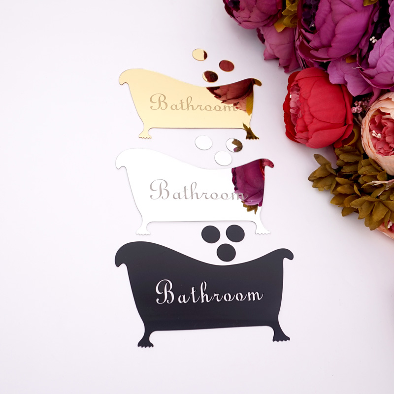 Bathroom Entrance Sign Acrylic - Home Bathroom Door Signs recensie en prijs